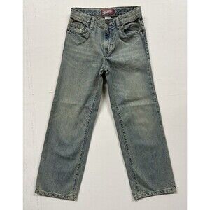 Old Navy Boys sz 8 regular jeans washed out blue zip closure  Adjustable Waist